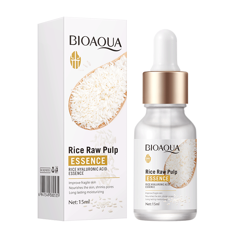 Esencia de ácido hialurónico de arroz Bioaqua – Suero Hidratante e Iluminador con Agua de Arroz y Ácido Hialurónico (15ml)