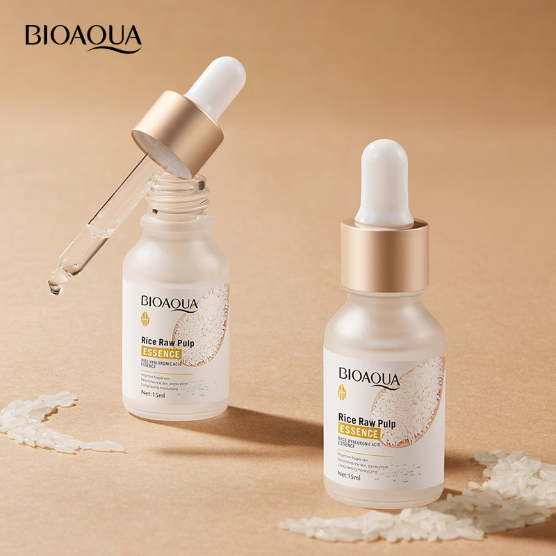 Bioaqua Rice Hyaluronic Acid Essence – Suero Hidratante e Iluminador con Agua de Arroz y Ácido Hialurónico (15ml)