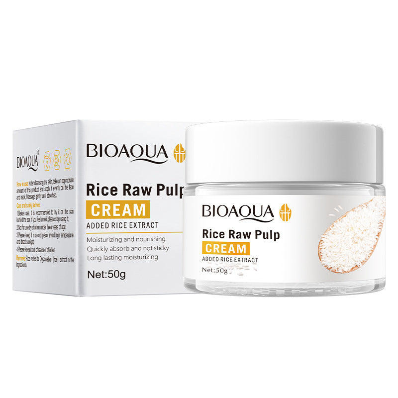 Bioaqua Rice Face Cream – Crema Facial Hidratante y Rejuvenecedora con Extracto de Arroz (50ml)