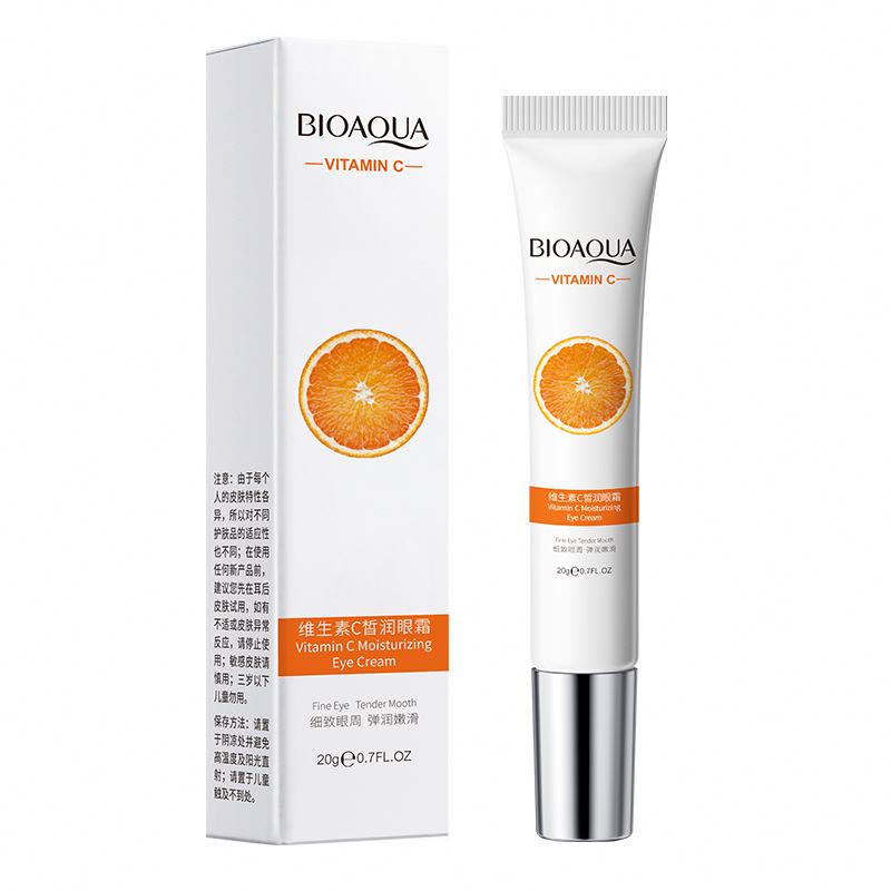 Bioaqua Vitamin C Eye Cream – Crema Antiedad Iluminadora para Ojos con Colágeno y Ácido Hialurónico