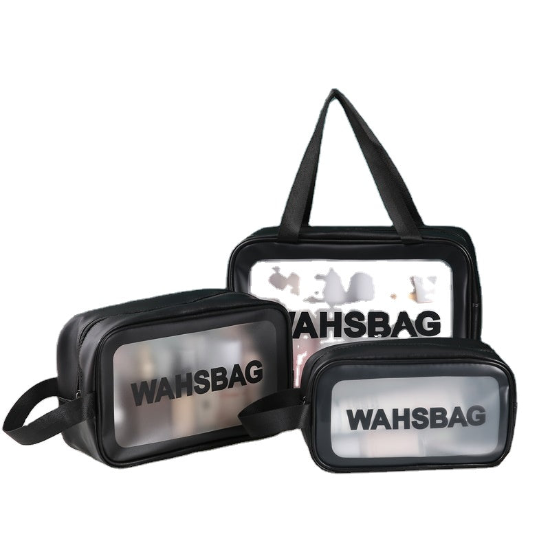 Cosmetiquera Trio – 3 Bolsas Transparente Impermeables de Gran Capacidad para Viaje y Cosméticos