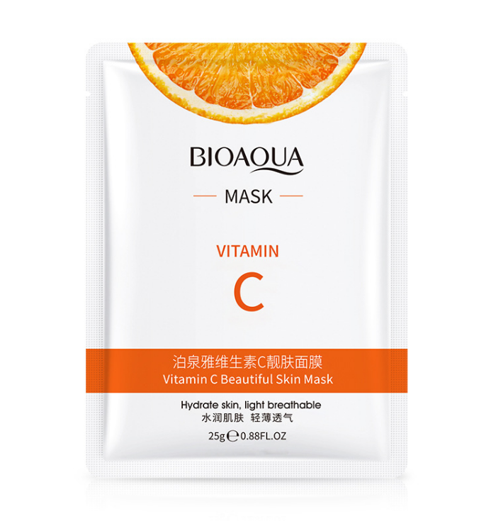 Bioaqua Vitamin C Facial Mask – Mascarilla Hidratante y Reafirmante con Efecto Iluminador y Antiedad