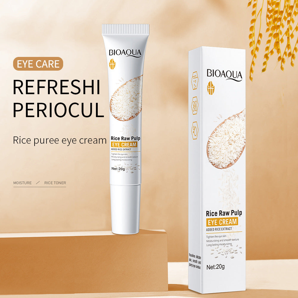 Bioaqua Rice Eye Cream – Crema para Ojos con Extracto de Arroz y Ácido Hialurónico, Hidratante e Iluminadora (20ml)