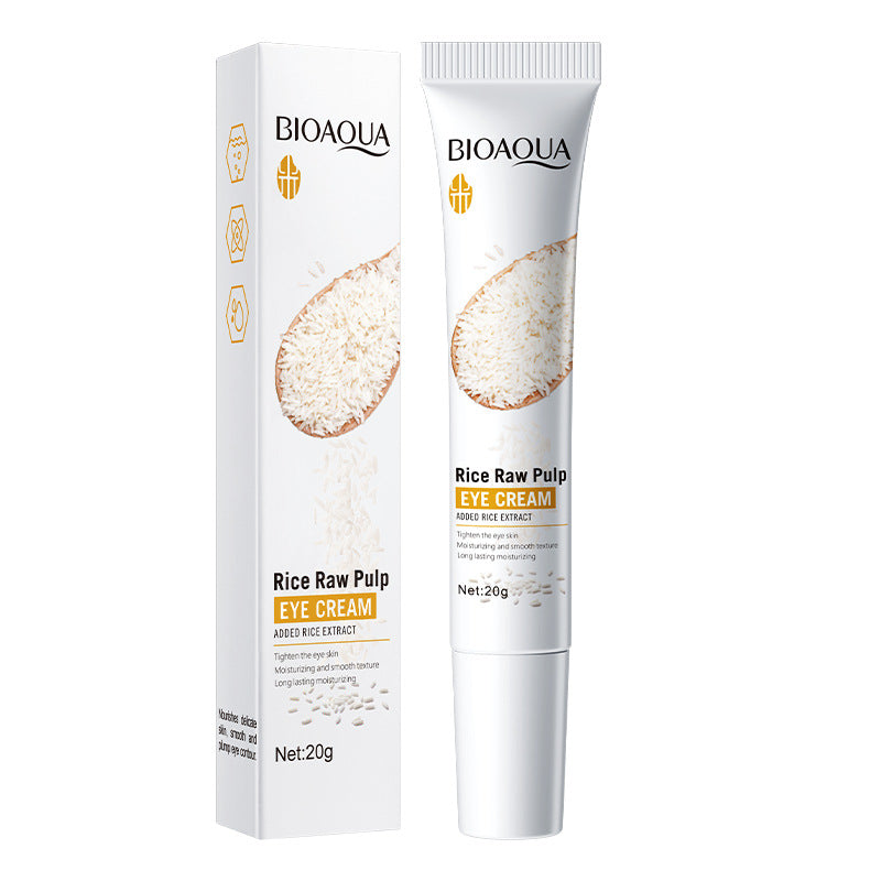 Bioaqua Rice Eye Cream – Crema para Ojos con Extracto de Arroz y Ácido Hialurónico, Hidratante e Iluminadora (20ml)
