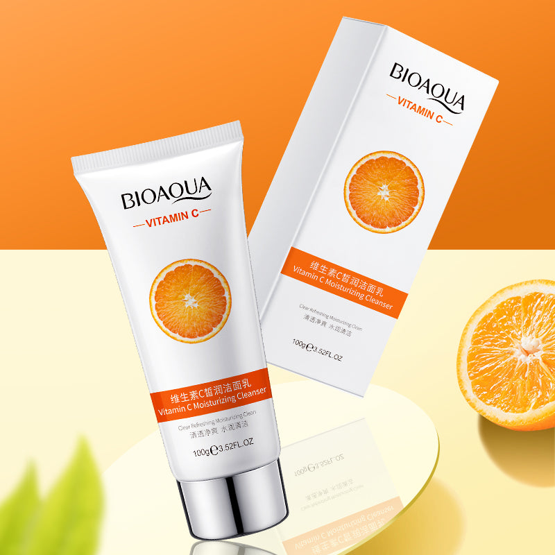 Bioaqua Collagen &amp; Vitamin C Cleanser – Limpiador Facial Orgánico Aclarante y Purificante con Aminoácidos y Colágeno