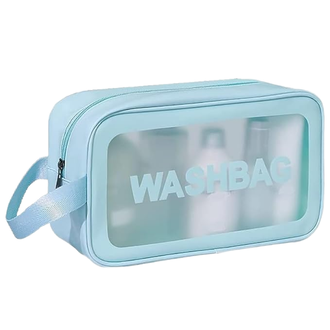 Cosmetiquera Mediana – Transparente, Impermeable y Portátil para Viaje y Cosméticos  Descripción optimizada: